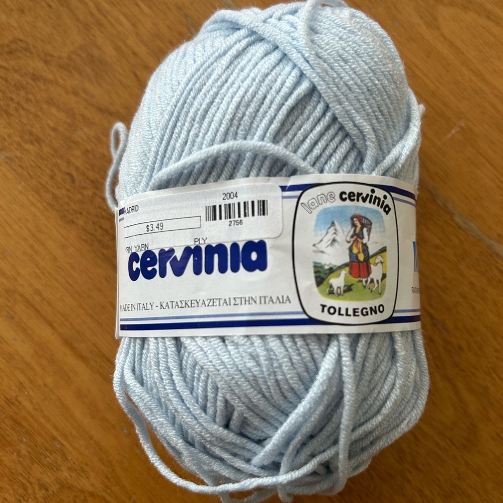 Cervinia Sky Blue Yarn for Fiber Arts